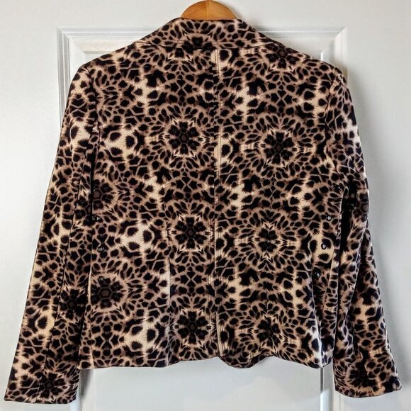 Biacci Animal Print Fitted Grommet Detail Jacket - Picture 2 of 5